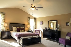 Bedroom with ceiling fan