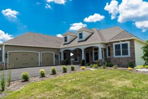 Exterior of home with 3 car garage