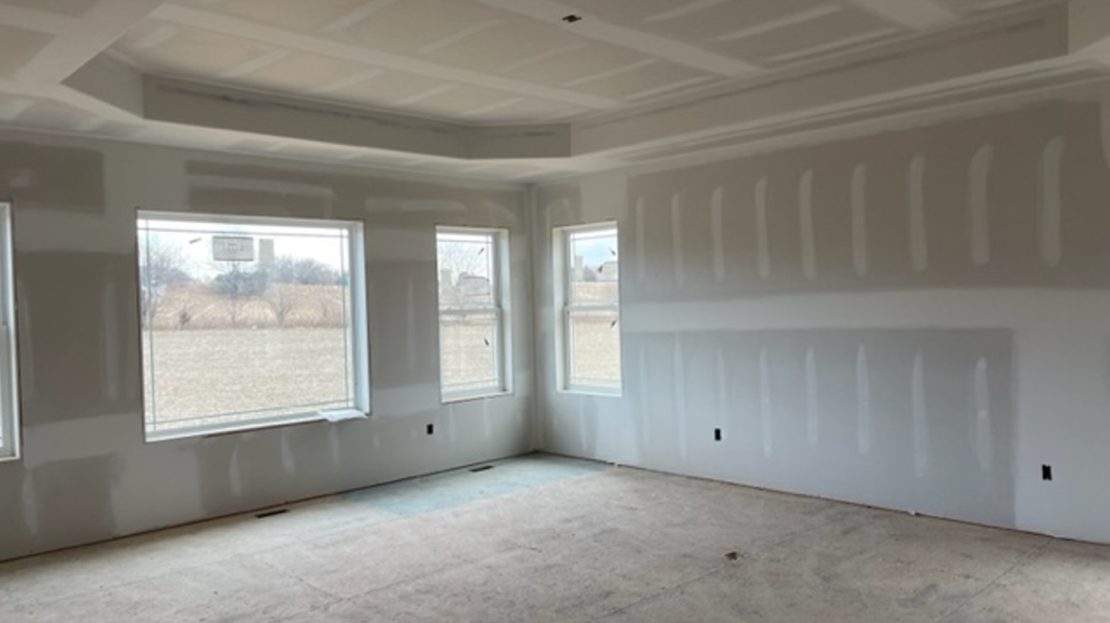 under construction, drywall finish, back of house