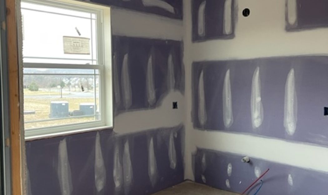 under construction, drywall, bathroom with window