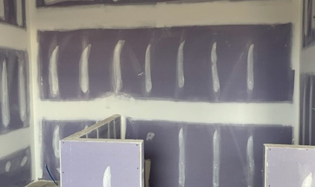 under construction, drywall, shower wall