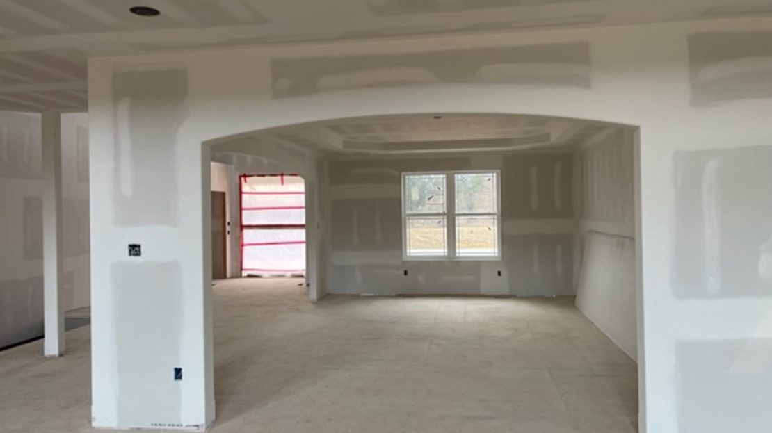 under construction, drywall finish, entrance to dining room