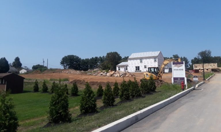 View of Community of Stone Ridge in Wernersville being built